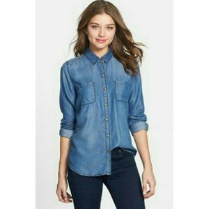 Gap 1969 Chambray Denim Button Shirt in XL